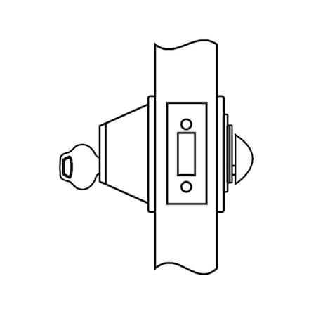 Corbin Russwin Classroom Function, Large Format Interchangeable Less Core, Satin Chrome, Right Hand DL3017 626 RH CL6