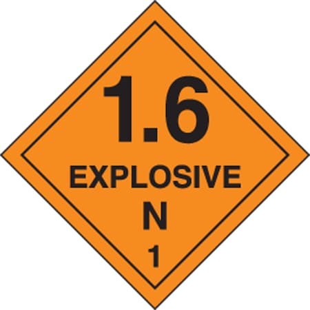 Accuform DOT SHIPPING LABELS HAZARD CLASS 1 MSL135EV2