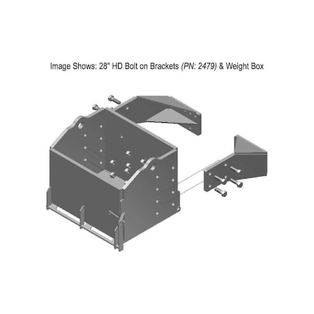 K&M Mfg 28-In. Bolt on Brackets (BOB) Kit for Case IH Tier 4 Magnum 235-380 Heavy-Duty Black 2479