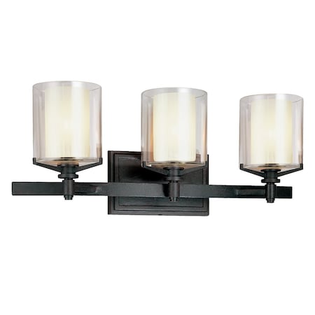 Troy Lighting Arcadia 3 Light Bath And Vanity 22 In. Textured Iron B1713-TRN