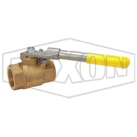 Dixon Deadman Ball Valve, 1-1/2 in Nominal, FNPT End Style, Brass Body, Standard Port, RTFE Softgoods, Dom BBV150SR