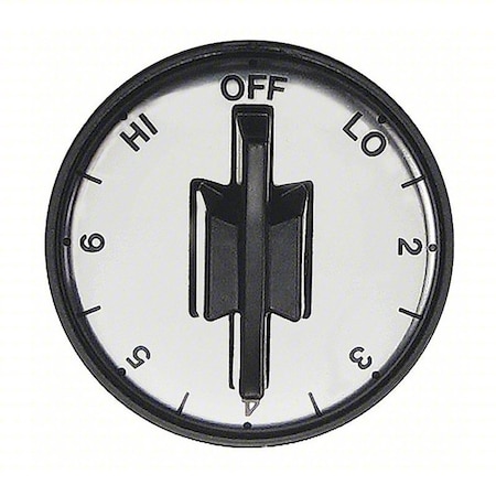 Robertshaw Temperature Dial, Infinite, Black/Chrome 40-158