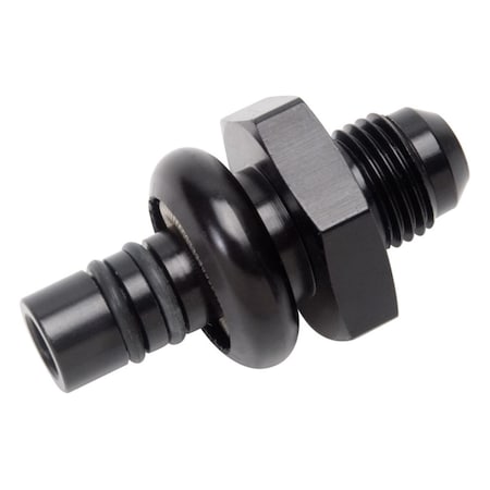 Hard Top 6 AN Black Fuel Rail Fitting for Ford Pressure Side EFI HA3834307