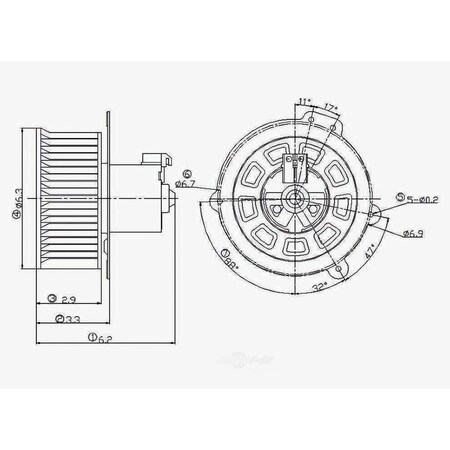 Global Parts Distributors Blower Motor 2311524