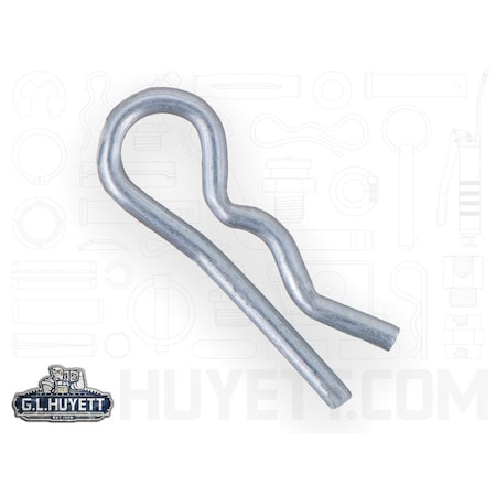 Huyett Bridge Pin, Zn Plt Spg Stl, .032 Wire Dia x .438 L x .780 In Eye Dia x Fits 7/64 to 9/64 Shft BP-226