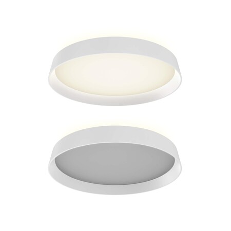 Dals Lighting Aurora 12'' Dual-Light 5CCT LED Flush Mount, White CFH12-CC-WH