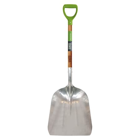 Ames #12 Aluminum Scoop, Hardwood Handle, D-Grip 2672100