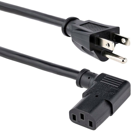 Startech.Com 6ft Power Cord, NEMA 5-15P to Angled C13 PXT101L