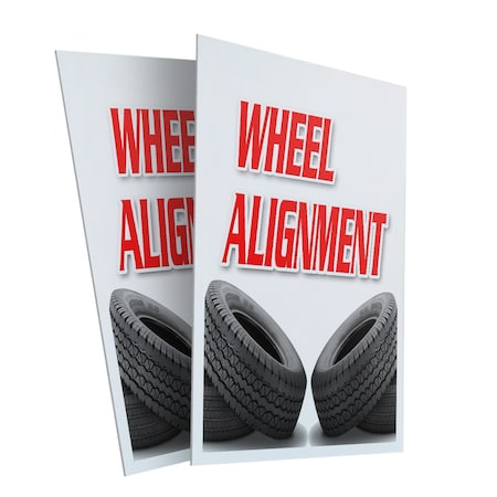 Signmission Wheel Alignment, Plastic Signs Only 24 Inch x 36 Inch, Corrugated Plastic, 2PK CSB-2436-2PACK-Wheel Alignment