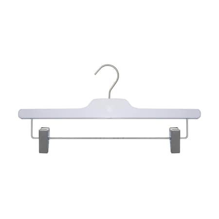 Nahanco 14in White Equinox Acrylic Skirt/Pant Hanger, 12PK 91014RC50HU