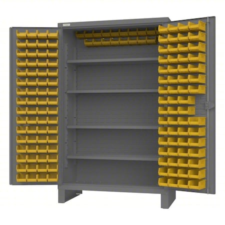 Durham Mfg Super Duty Bin Cabinet, 48 in W, 78 in H, 24 in D, 144 Bins HDC48-144B-4S95