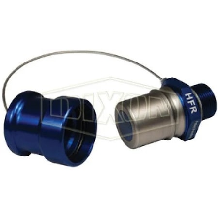 Dixon FloMAX High Flow Dry Disconnect Receiver with Cap, Adapter, Quick Disconnect Coupler x FNPT, Aluminu HFR-C5