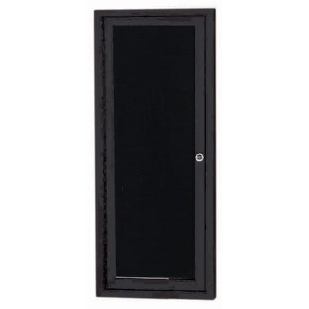Aarco Outdoor Enclosed Directory w/ Al Frame, Powder Coated Black, Letter Panel is Black Vinyl, 36''Hx12''W OADC3612BK