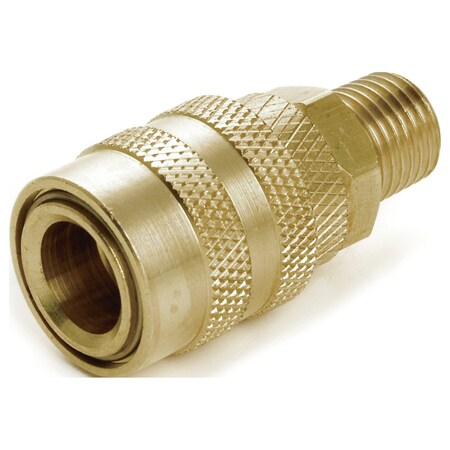 Perform Tool Coupler Fitting 1/4 In Male NPT; Straight; Without ORing; Brass M504C