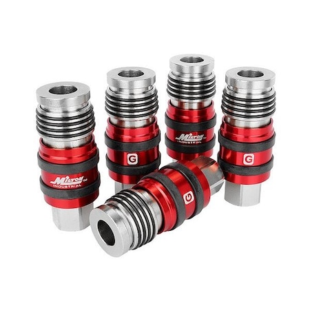 Milton Safety Coupler Set, 1/2" Sz, PK5 1773
