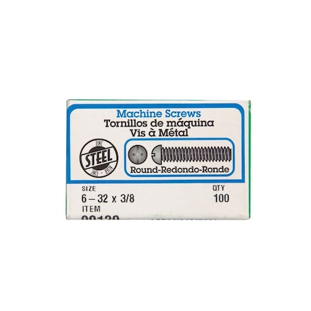 Hillman Machine Screws No. 6-32 S X 3/8in L Combination Round Head Zinc-Plated Steel Zinc-Plated 90120