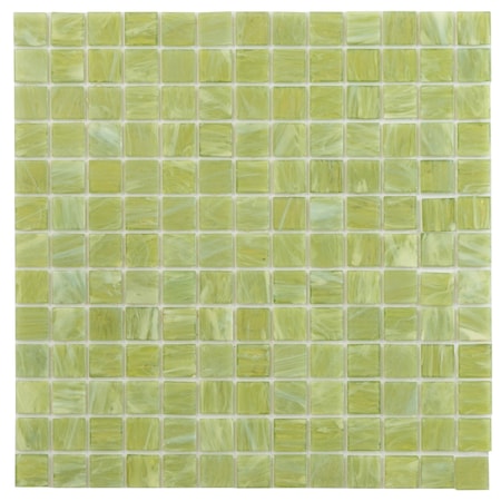 Apollo Tile Celestial 12 in. x 12 in. Glossy Green Lizard Glass Mosaic Wall and Floor Tile 20 sqft/case, 20PK APLST88GN410A