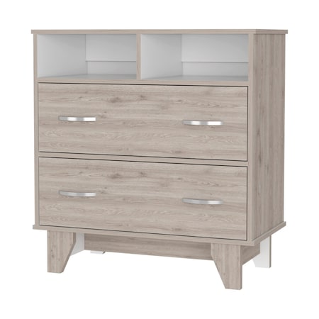 Homeroots 32" Oak Two Drawer Dresser 534953