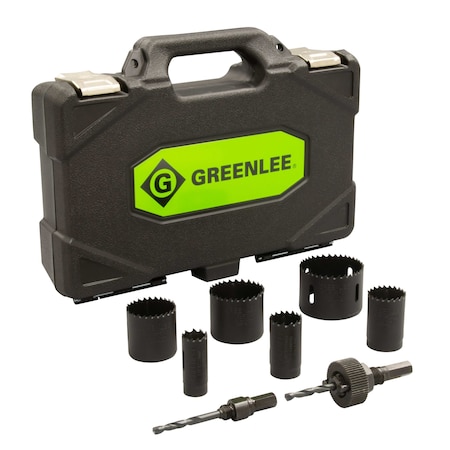 Greenlee Hole Saw Kit, 2-1/2 in Dia, Variable Pitch 830