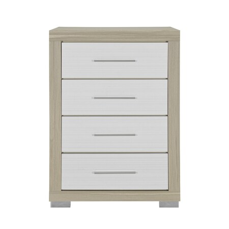 Global Furniture Usa Contemporary Emma Natural/White Chest EMMA-NATURAL/WHITE-CH