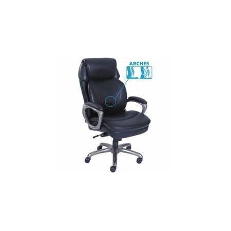 Sertapedic Cosset High-Back Executive Chair, Supports up to 275 lbs., Black/Slate 48965