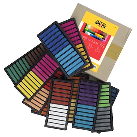 Pacon School Smart Square Chalk Pastels, Assorted Colors, 144PK 1594962