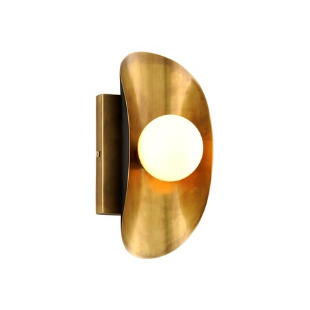 Corbett Lighting Hopper 1 Light Wall Sconce 4.5 In. Vintage Brass Bronze Accents 271-11-VB/BBR