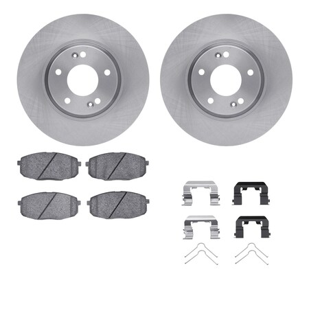Dynamic Friction Co DFC Brake Rotor with 5000 Brake Pads and Hardware Kit 6512-03243