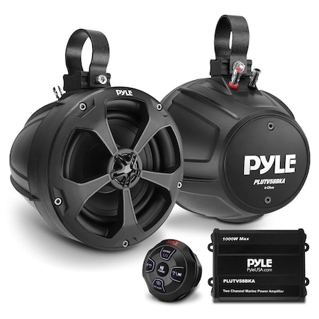 Pyle 5.25 in Water Resistant Marine Speaker PLUTV58BKA