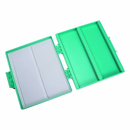 United Scientific Slide Storage Box, Hinged, Polystyrene, 100 Slides 62213