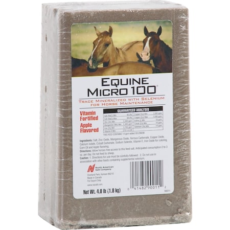 American Stockman Equine Micro 100 4 Lb. Apple Flavored Horse Block 90011