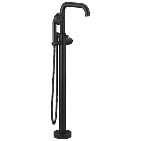 Brizo Litze Single-Handle Freestanding Tub Filler, Less Handle Matte Black T70135-BLLHP