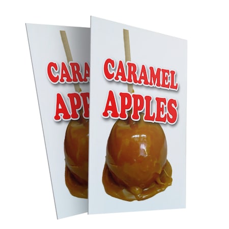 Signmission Caramel Apples, Plastic Signs Only 24 Inch x 36 Inch, Corrugated Plastic, 2PK CSB-2436-2PACK-Caramel Apples