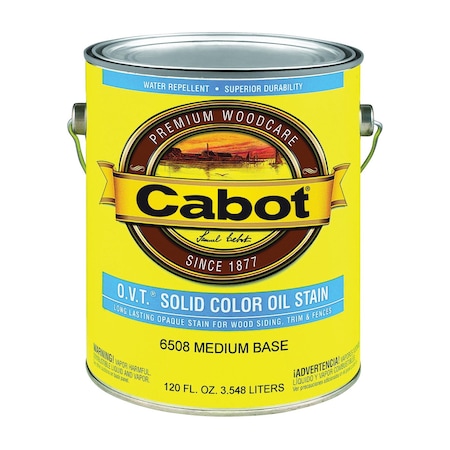 Cabot O.V.T. Solid Color Oil Exterior Stain, Medium Base, 1 Gal. 140.0006508.007