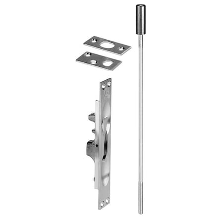 Rockwood 12in Flush Bolt for Metal Doors Satin Chrome Finish 55526D