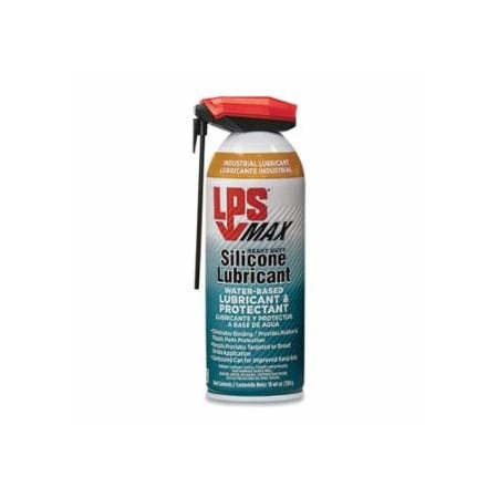 Lps MAX Heavy-Duty Silicone Lubricant Water-Based Lubricant and Protectant, 13 wt oz, Aerosol Can, 12PK 428-91516