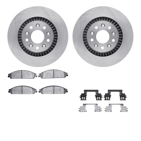 Dynamic Friction Co DFC Brake Rotor with 5000 Brake Pads and Hardware Kit 6512-54402