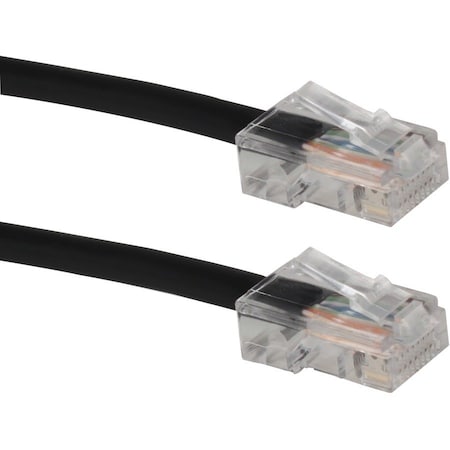 Qvs 200 ft. Cat6 Gigabit Solid Black Patch Cord with Poe Support CC715N-200BK
