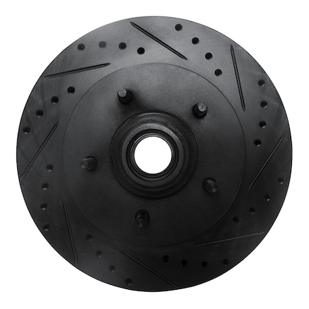 Dynamic Friction Co DFC Brake Rotor - Drilled and Slotted - Black 633-54153R