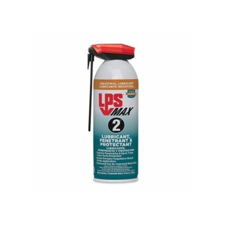 Lps MAX 2, Lubricant, Penetrant and Protectant, 11 wt oz, Aerosol Can with Straw Actuator, 12PK 428-90216