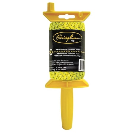 Stringliner Line Reel, 500 ft L Line, Black/Fluorescent Yellow Line 25494