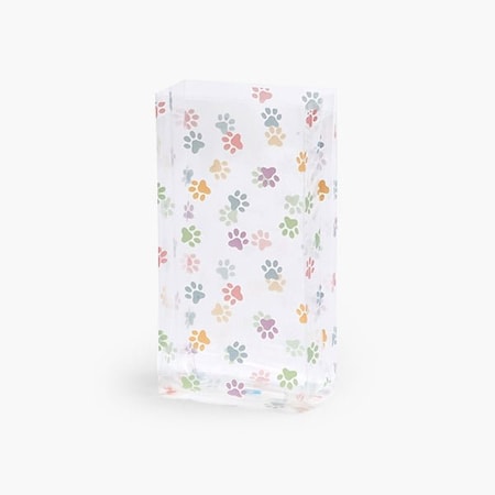 Nashville Wraps Colored Paws Cello Bags, 4x2.5x9.5, 100PK C2BCPS