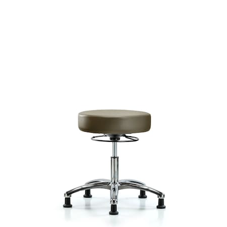 Blue Ridge Ergonomics Vinyl Stool, Chrome, Desk, Glides, Royal BR-VDHSO-CR-RG-8809