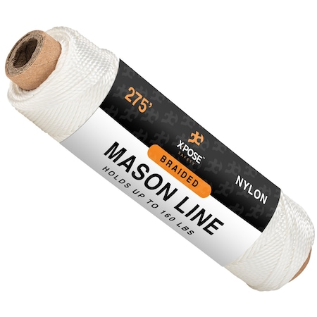 Xpose Safety Nylon Twine, 275 ft White Synthetic String for Crafts, Camping, Garden, Marine & Construction NTW-275-X