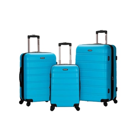 Rockland MELBOURNE 3 PC ABS LUGGAGE SET - TURQUOISE F160-TURQUOISE