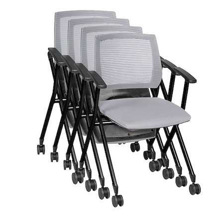 Regency Office Chair, Gray, 16 in Back H, PK4 2409GY4PK