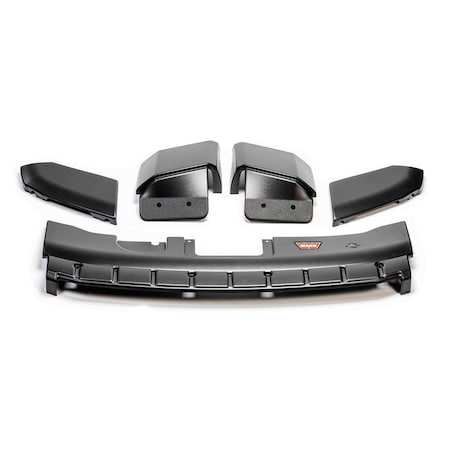 Warn Bumper Filler Panel Hidden Skirting Kit; Powder Coated; Black; For Use With 107168 Winch Mount 107190