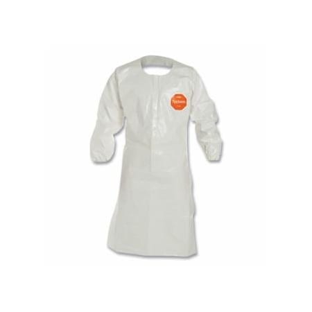 Dupont Tychem 4000 Long Sleeved Apron with Elastic Wrists, 29-1/2 in W x 47-1/4 in L, 25PK 251-SL275T-4X
