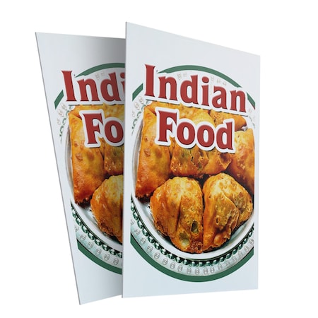 Signmission Indian Food, Plastic Signs Only 24 Inch x 36 Inch, Corrugated Plastic, 2PK CSB-2436-2PACK-Indian Food