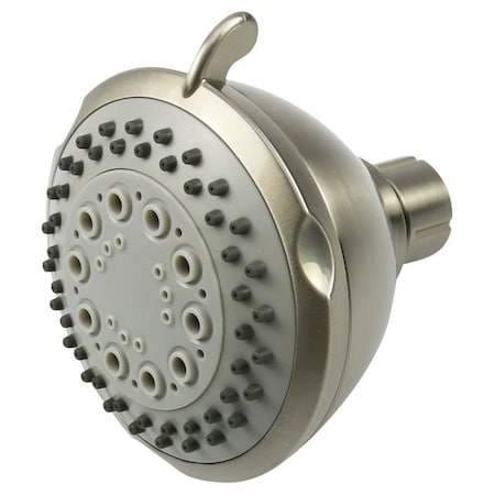 Boston Harbor Shower Head, 1.75 gpm, 1/2-14 NPT Connection, Threaded, 3-Spray Function, Plastic, 3-5/8 in Dia TS02213NP